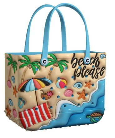 Colorful Beach-Themed Tote Bag - Perfect For Summer Getaways & Poolside Fun!
