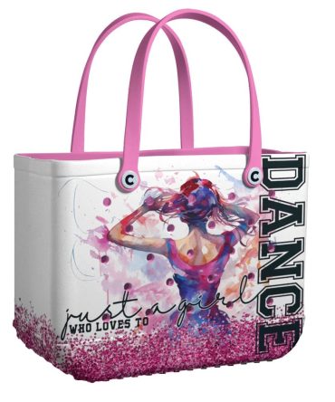 Bucket Tote Bag, Limited Edition Bogg Bag, Beach Bag Love Dancing