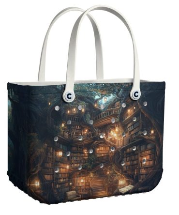 Bucket Tote Bag, Limited Edition Bogg Bag, Beach Bag Mystic Tree Tales