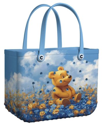 Bucket Tote Bag, Limited Edition Bogg Bag, Beach Bag Cloudy Cuddles