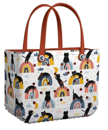 Bucket Tote Bag, Limited Edition Bogg Bag, Beach Bag Play With Rainbows