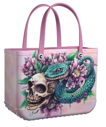 Bucket Tote Bag, Limited Edition Bogg Bag, Beach Bag Mystic Serpent