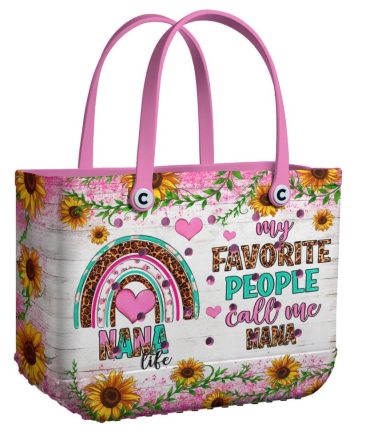 Bucket Tote Bag, Limited Edition Bogg Bag, Beach Bag Nana Floral