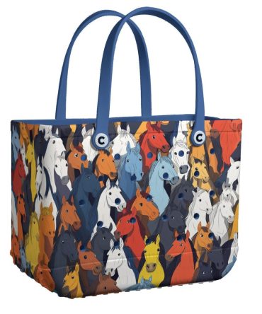 Vibrant Horse Print Tote Bag – Stylish, Durable & Spacious For Everyday Use