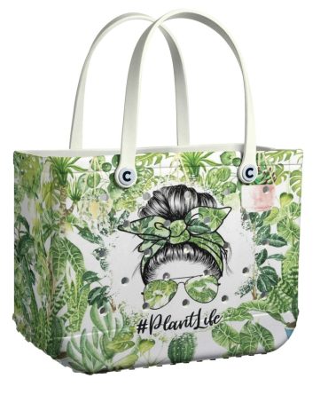 Bucket Tote Bag, Limited Edition Bogg Bag, Beach Bag House Plants