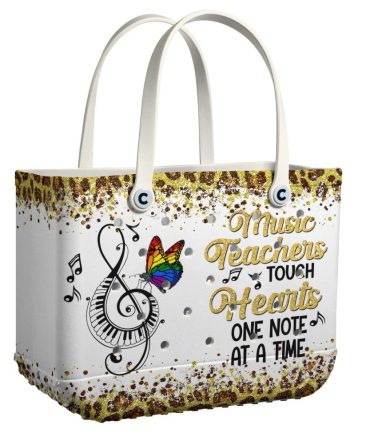 Bucket Tote Bag, Limited Edition Bogg Bag, Beach Bag Heart Notes