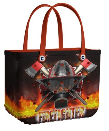 Bucket Tote Bag, Limited Edition Bogg Bag, Beach Bag Firefighter