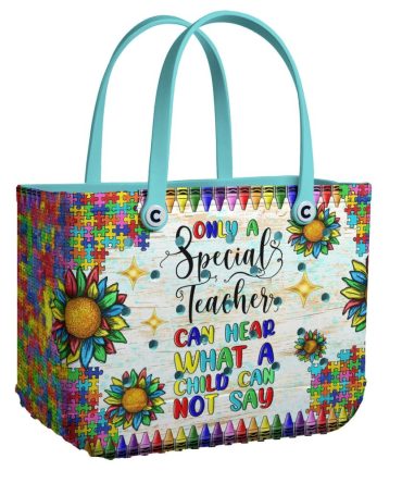 Bucket Tote Bag, Limited Edition Bogg Bag, Beach Bag Special Educator Carry-All
