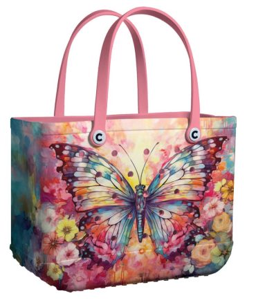 Colorful Butterfly Print Tote Bag – Stylish, Spacious & Eco-Friendly Handbag For Women