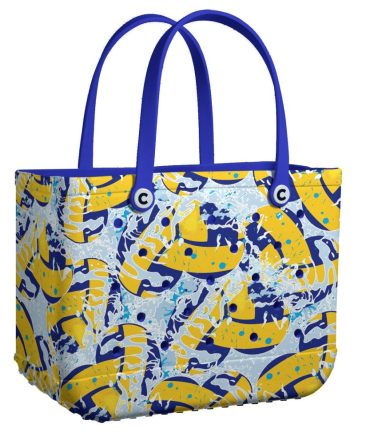 Vibrant Blue & Yellow Abstract Tote Bag – Durable, Stylish, Spacious Design For Everyday Use