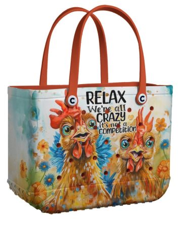 Quirky Chicken Tote Bag - Fun & Colorful Design For Animal Lovers