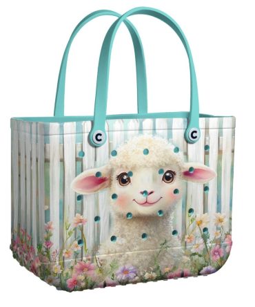 Bucket Tote Bag, Limited Edition Bogg Bag, Beach Bag Blossom Sheep