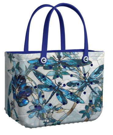 Stylish Blue Dragonfly Tote Bag - Durable, Spacious & Eco-Friendly Shopper