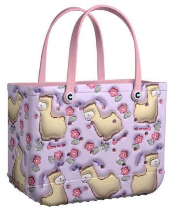 Bucket Tote Bag, Limited Edition Bogg Bag, Beach Bag Softy Llama