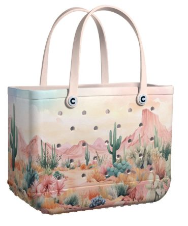 Bucket Tote Bag, Limited Edition Bogg Bag, Beach Bag Vintage Desert Dreams