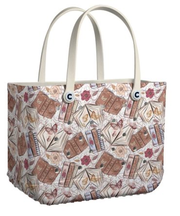 Bucket Tote Bag, Limited Edition Bogg Bag, Beach Bag Literary Bloom