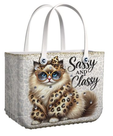 Chic Leopard Cat Tote Bag - Sassy & Classy Design , Stylish & Durable!