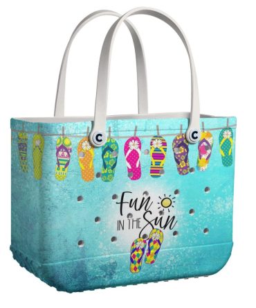 Bucket Tote Bag, Limited Edition Bogg Bag, Beach Bag Forever Flip Flops