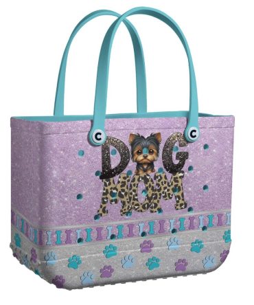 Stylish Dog Mom Tote Bag - Cute Yorkie Design, Perfect For Pet Lovers