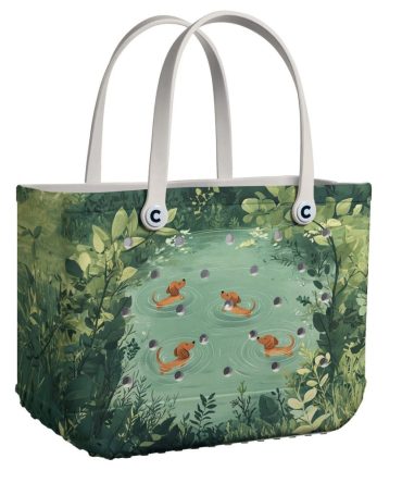 Bucket Tote Bag, Limited Edition Bogg Bag, Beach Bag  Sausage Dog'S Joy