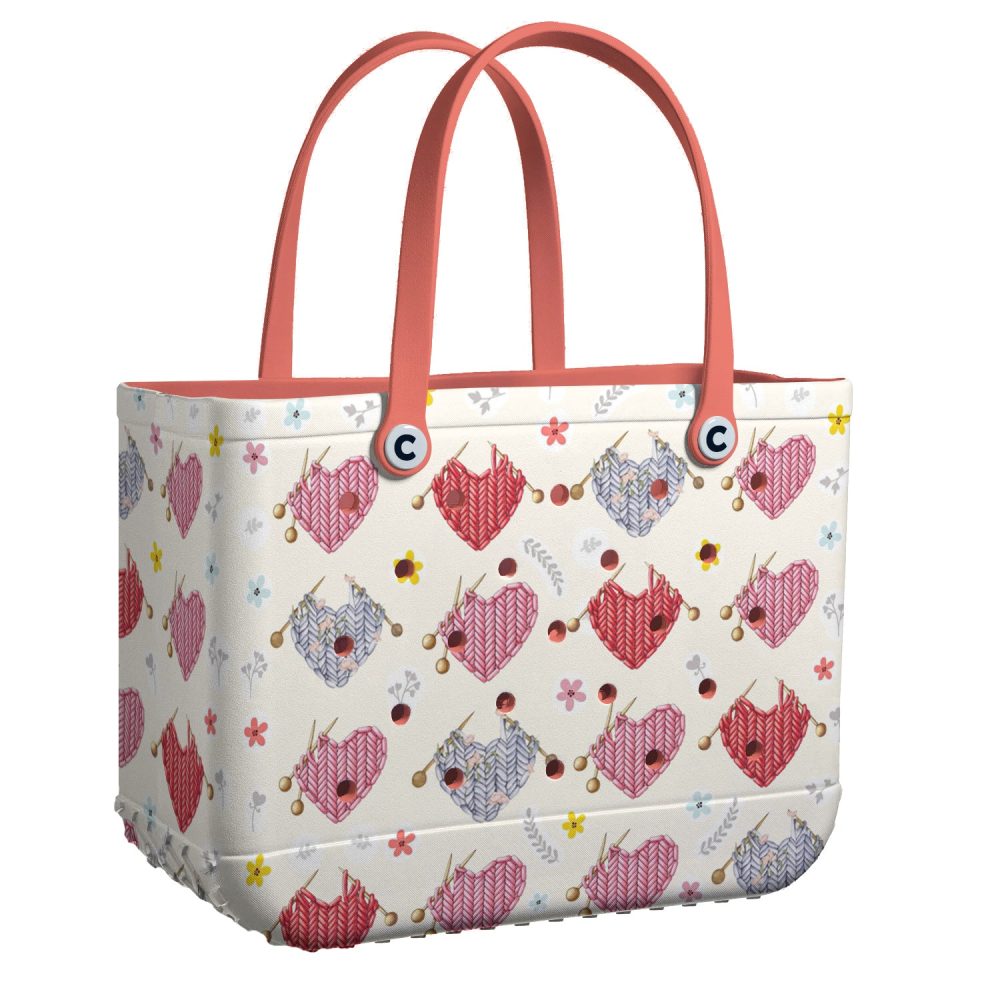 Chic Heart-Patterned Tote Bag – Stylish, Durable & Eco-Friendly Design