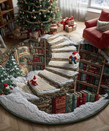 Magic Bookpath Quilted Round Mat