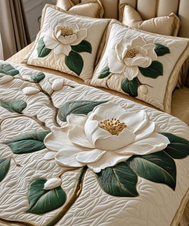 Magnolia Harmony 3-Piece Quilted Bedding Set