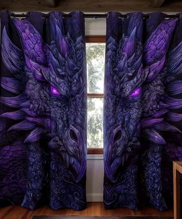 Majestic Dragon Quilted Curtains