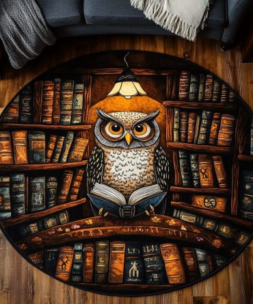 Majestic Owl Quilted Round Mat