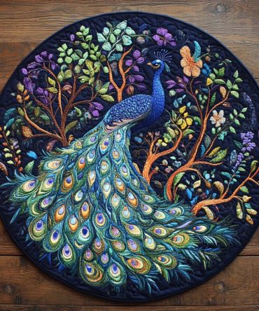 Majestic Plumage Quilted Round Mat