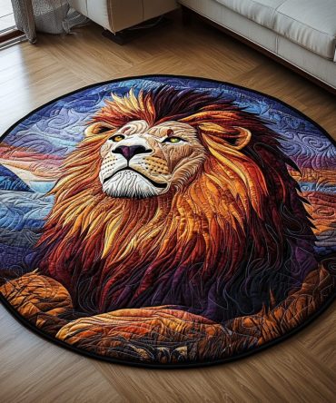 Majestic Roar Quilted Round Mat
