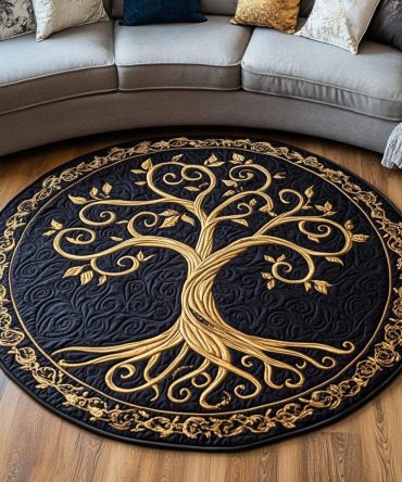 Majestic Tree Quilted Round Mat