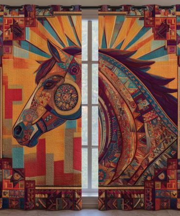 Mane Canyon Sunset Quilted Curtains