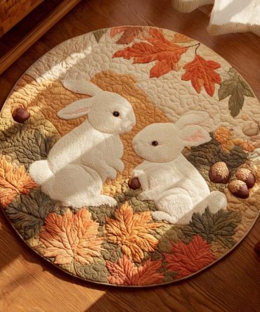 Maple Hop Quilted Round Mat