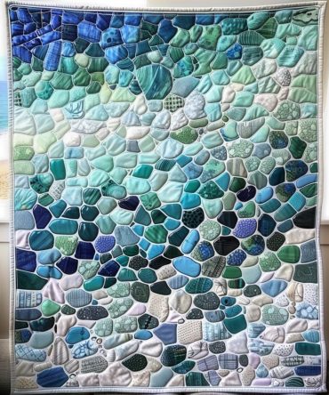 Marine Mosaic Quilted Blanket