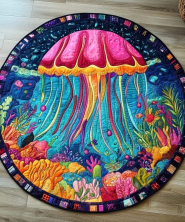 Marine Mystique Quilted Round Mat