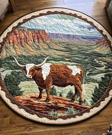 Meadow Majesty Quilted Round Mat