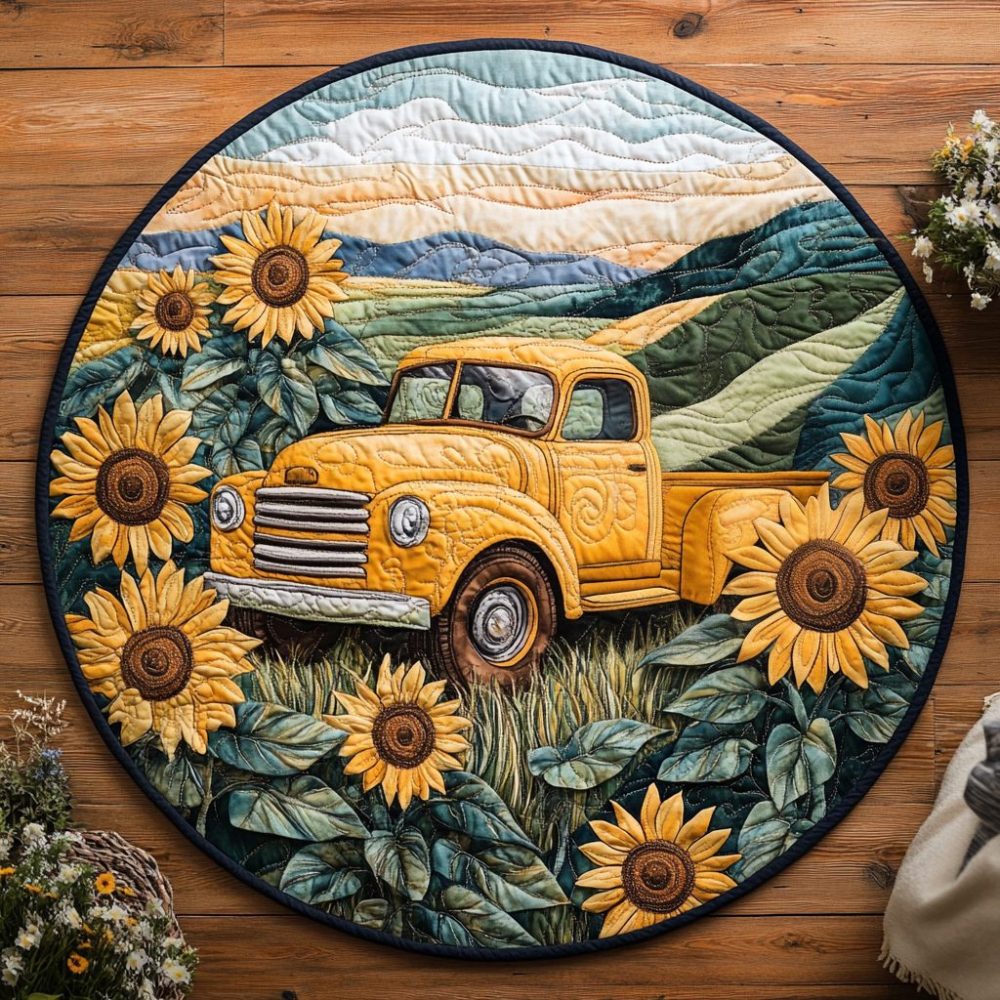 Meadow Ride Quilted Round Mat