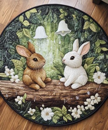 Meadow Whisper Quilted Round Mat