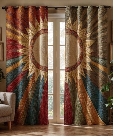 Meadowfire Sunburst Quilted Curtains