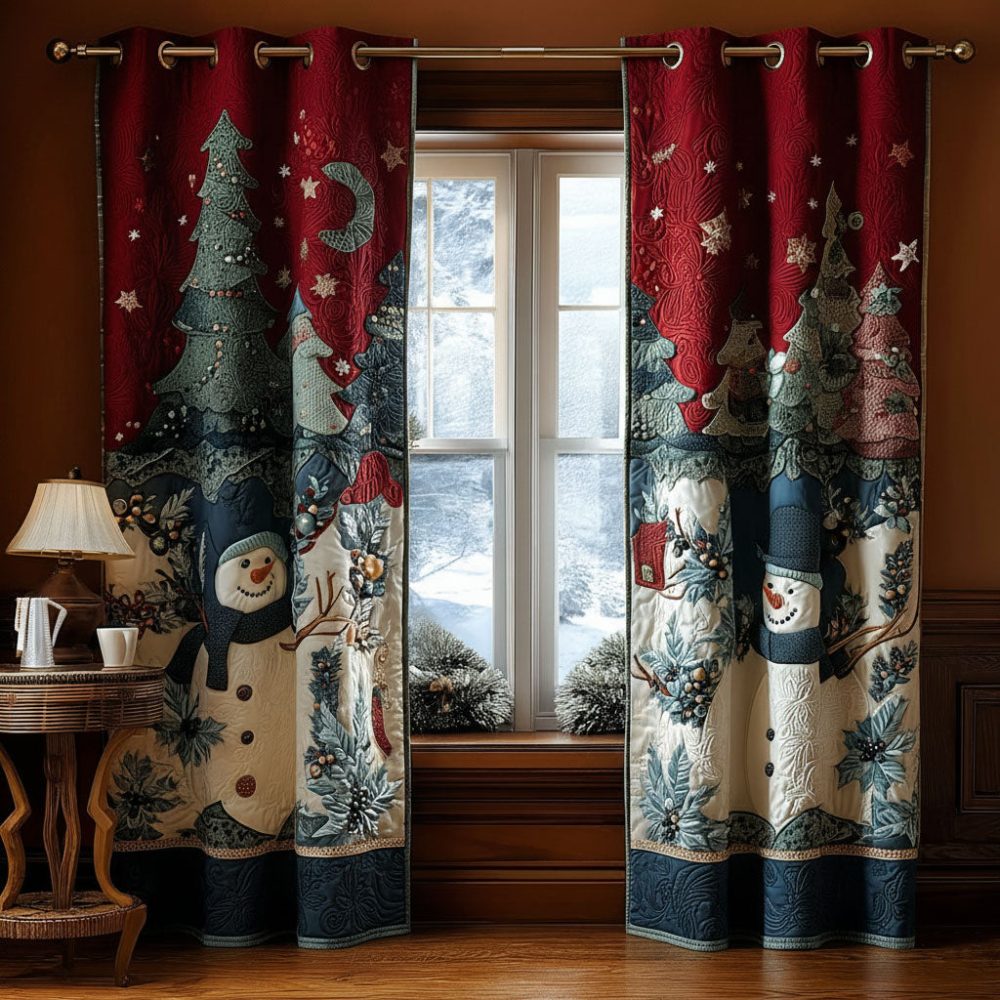 Merry Cottage Quilted Curtains