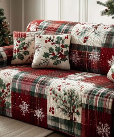 Merry Moments Quilted Sofa Cover