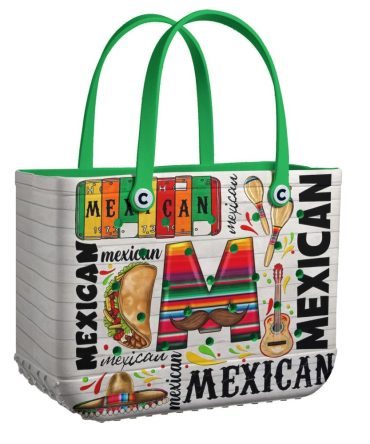 Bucket Tote Bag, Limited Edition Bogg Bag, Beach Bag Mexican Vibe