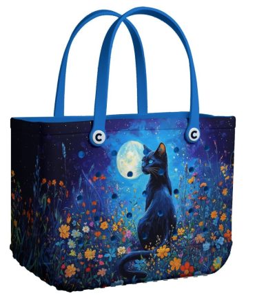 Bucket Tote Bag, Limited Edition Bogg Bag, Beach Bag Midnight Meadow