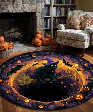 Midnight Flight Quilted Round Mat