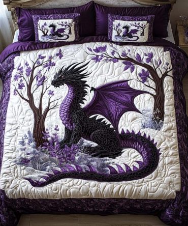 Midnight Fury 3-Piece Quilted Bedding Set