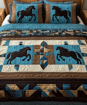 Midnight Horizon 3-Piece Quilted Bedding Set