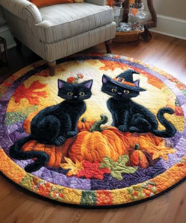 Midnight Prowler Quilted Round Mat