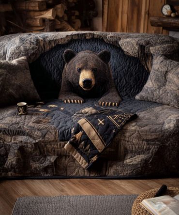 Midnight Wilderness Quilted Sofa Cover