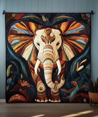 Mighty Elephant Quilted Blanket